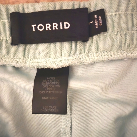 Torrid Mint Lace Shorts 1X - Picture 2 of 2